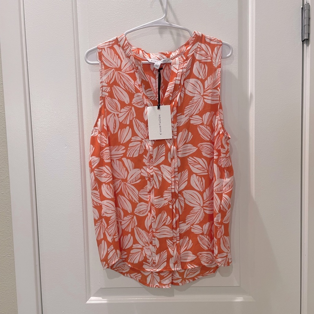 NEW…41 Hawthorn Breyson Pleated Detail Sleeveless Blouse - Picture 3 of 5